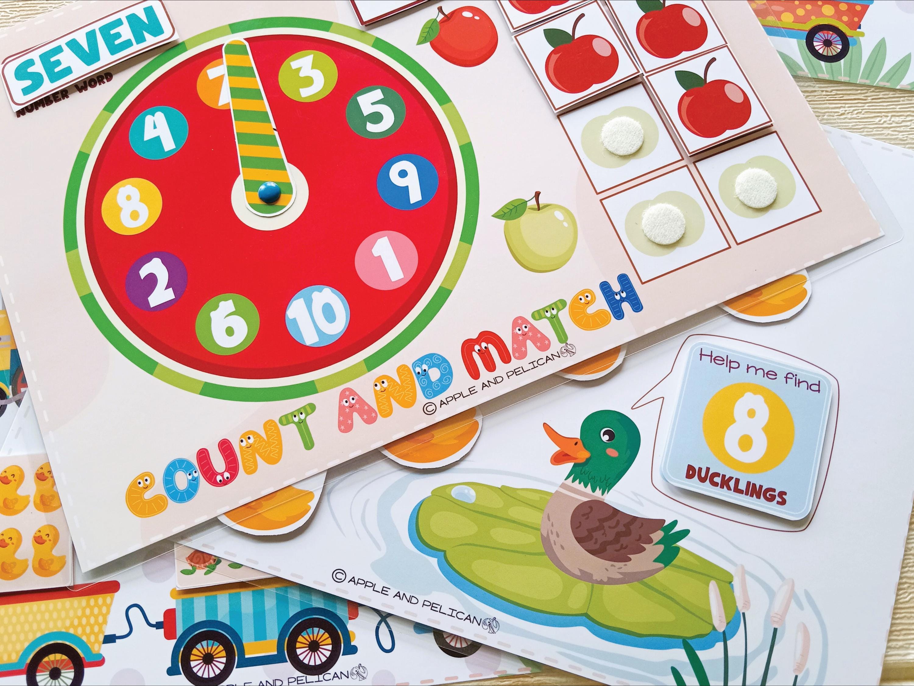 Counting Activity Practice, Printable Early Math Activity for Toddler ...