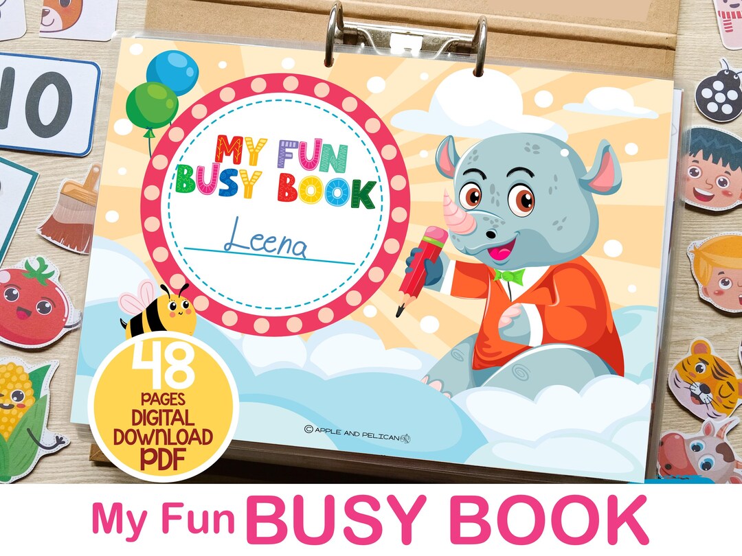 Printable Toddler Busy Book Preschool Learning Binder, Montessori ...