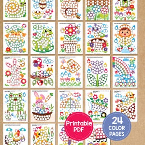 Spring Do a Dot Marker Coloring Pages for Kids, Do A Dot Activity, Dot ...