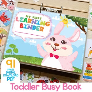 Busy Book Printable, Toddler Busy Binder, Printable Quiet Book For Toddler, Busy Binder, Preschool Learning Binder, Homeschool Activity