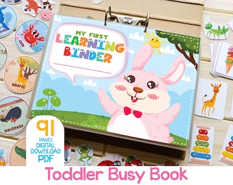 Busy Book Printable, Toddler Busy Binder, Quiet Book, Preschool Learning Binder, Homeschool Activity