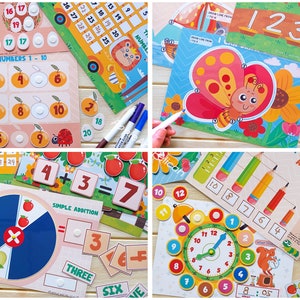 Maths Busy Book Toddler Busy Binder Printable Preschool Math Activities ...