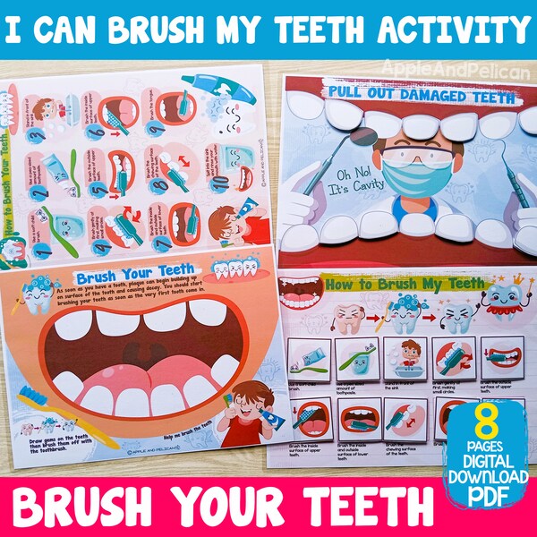 I Can Brush My Teeth Printable Etsy I Can Brush My Teeth Printable Etsy