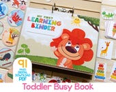 Toddler Busy Book, Preschool Learning Binder, Busy Binder For Kid, Printable Quiet Book For Toddler Homeschool Preschool Learning Binder
