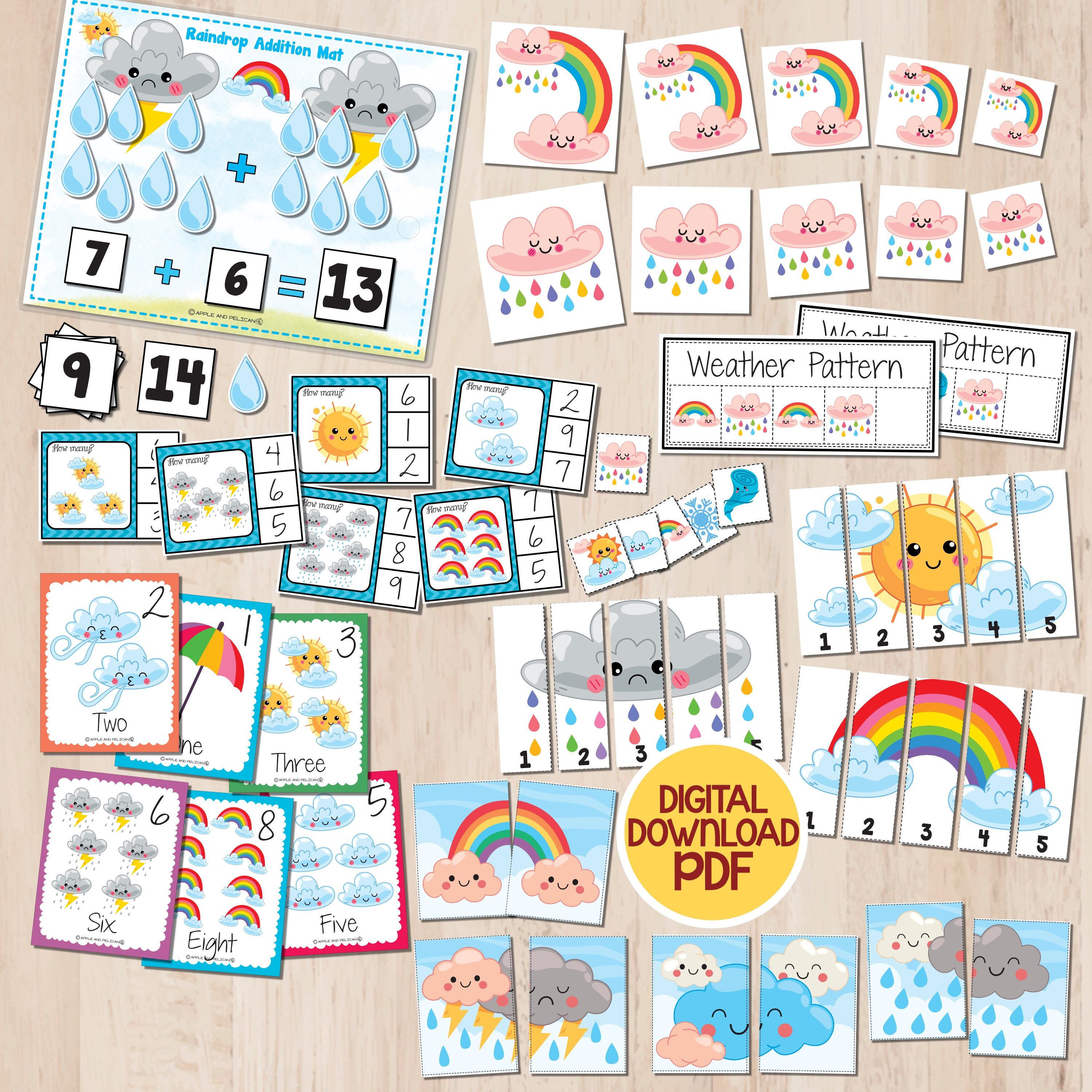 Weather Preschool Activity Pack Printable, Weather Homeschool Toddler ...