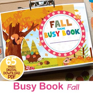 Fall Busy Book Printable Autumn Busy Binder, Toddler Fall Learning Binder Preschool Fall Learning Activities Homeschool Learning Materials