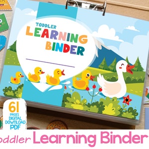 Toddler Busy Book Preschool Learning Binder Printable Toddler Quiet Book Homeschool Activity Kid Learning Resources Kindergarten Busy Binder