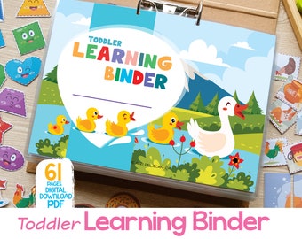 Toddler Busy Book Preschool Learning Binder Printable Toddler Quiet Book Homeschool Activity Kid Learning Resources Kindergarten Busy Binder