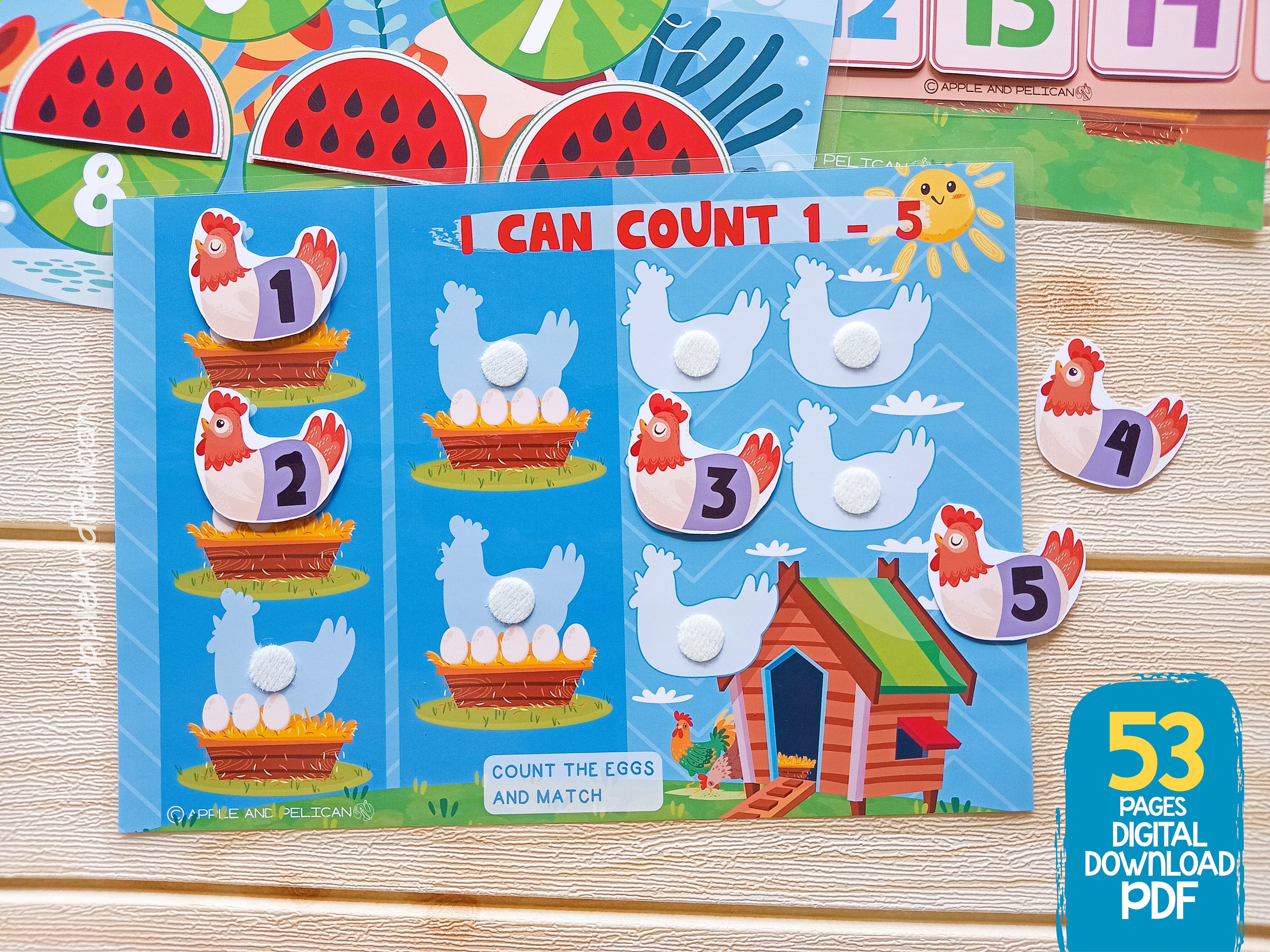 Maths Busy Book Toddler Busy Binder Printable Preschool Math Activities ...