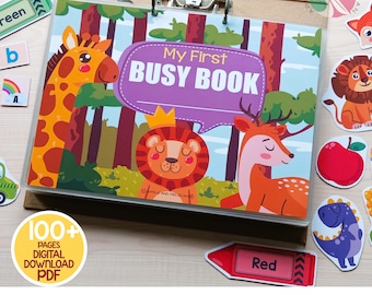 Toddler Busy Book, Toddler Learning Binder, Printable Quiet Book For Kids, Preschool Activities, Montessori Materials, Homeschool Resources