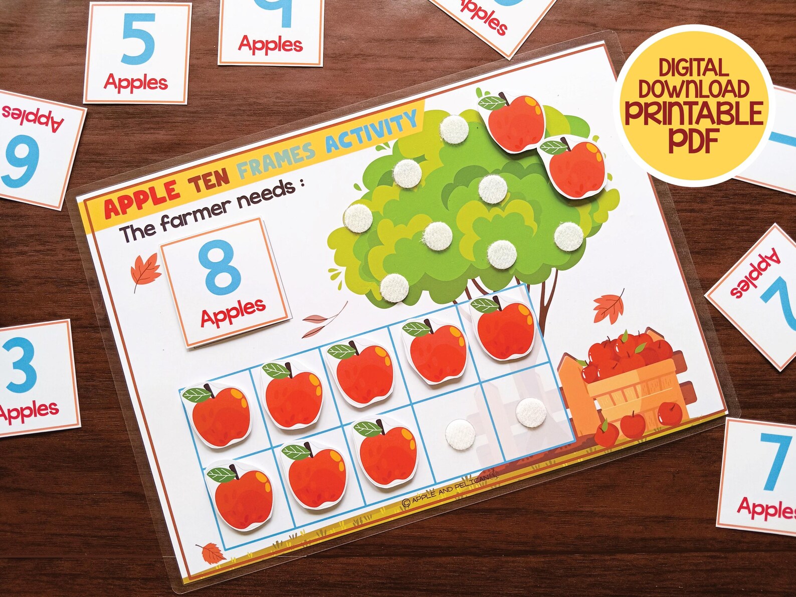 Ten Frames Counting Activity Printable, Early Math, Homeschool ...