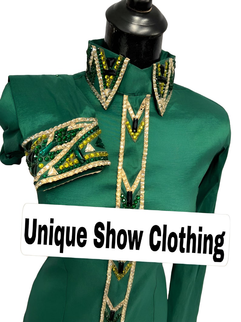 Emerald Green Western Show Shirt With Green Showshirt Precious Glass