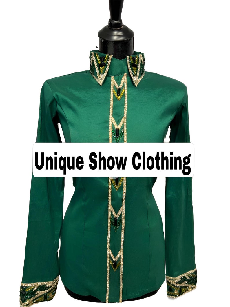 Emerald Green Western Show Shirt With Green Showshirt Precious Glass