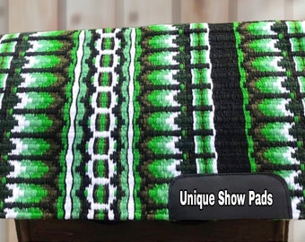 Western Show Blanket,Showpads Green And Black colour western show pad horse riding pad horse riding blanket