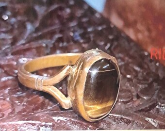 Natural Tiger's Eye Evil Protection Ring 1266 Spell ,Removes All Health Issues