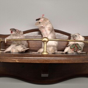 Taxidermy mice - Axe murder mice