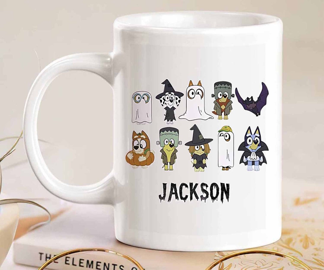Personalized Bluey Halloween Mug Custom Name Halloween Mug Etsy