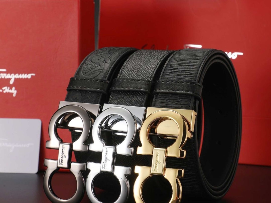 Salvatore Gamo Red & Black Reversible Belt With XL Silver - Etsy