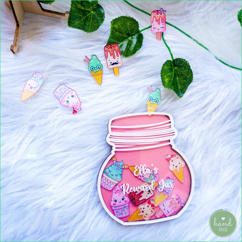 Personalized Ice Cream Reward Jar: Kids' Chore & Behavior Tracker - Etsy