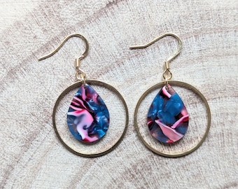 Boucles d'oreilles dorées femme