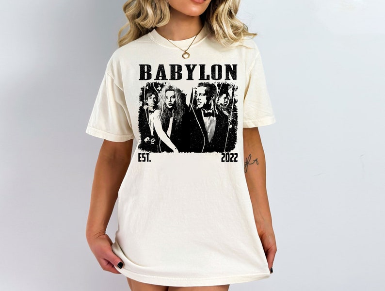 Camiseta Vintage Babylon, Camisa Babylon, Camisetas Babylon, Babylon Unisex, Nueva camiseta de película, Camiseta vintage, Camiseta retro, Sudadera espeluznante imagen 4