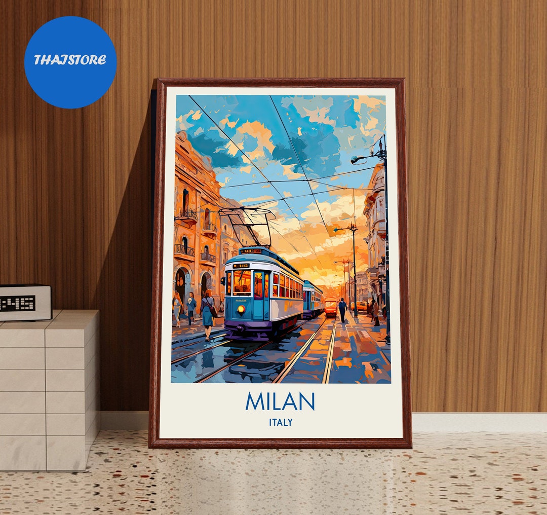 Milan Poster Milan Travel Poster Milan Travel Italy Poster Etsy