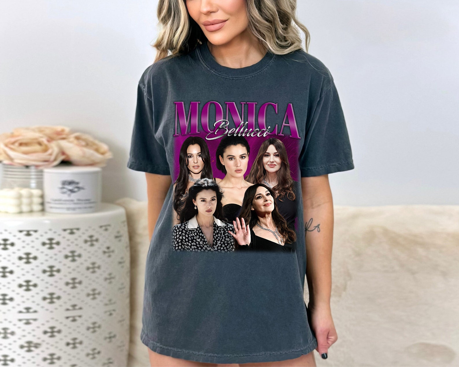 Monica Bellucci Actress T-shirt, Monica Bellucci Shirt, Monica Bellucci ...
