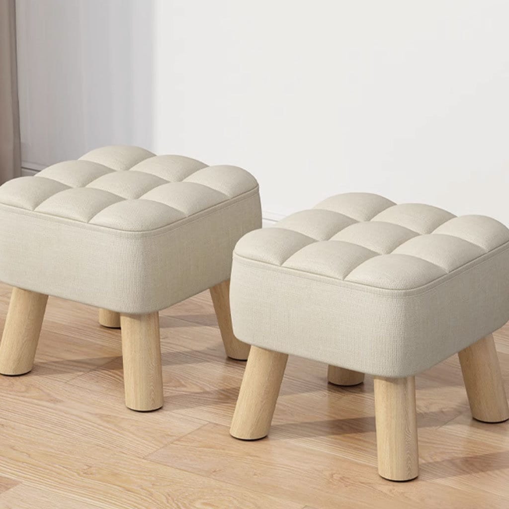Solid Wood Stool, Modern Sofa Stool, Simple Square Stool, Living Room ...