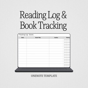 Reading Log & Book Tracking Templates (OneNote Digital Planner)