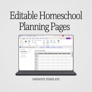 Páginas editables de planificación de educación en casa de OneNote / Plantillas digitales de planificación de educación en casa / Sencillas y personalizables