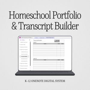 Homeschool Portfolio & Transcript Builder | K–12 OneNote Digital System