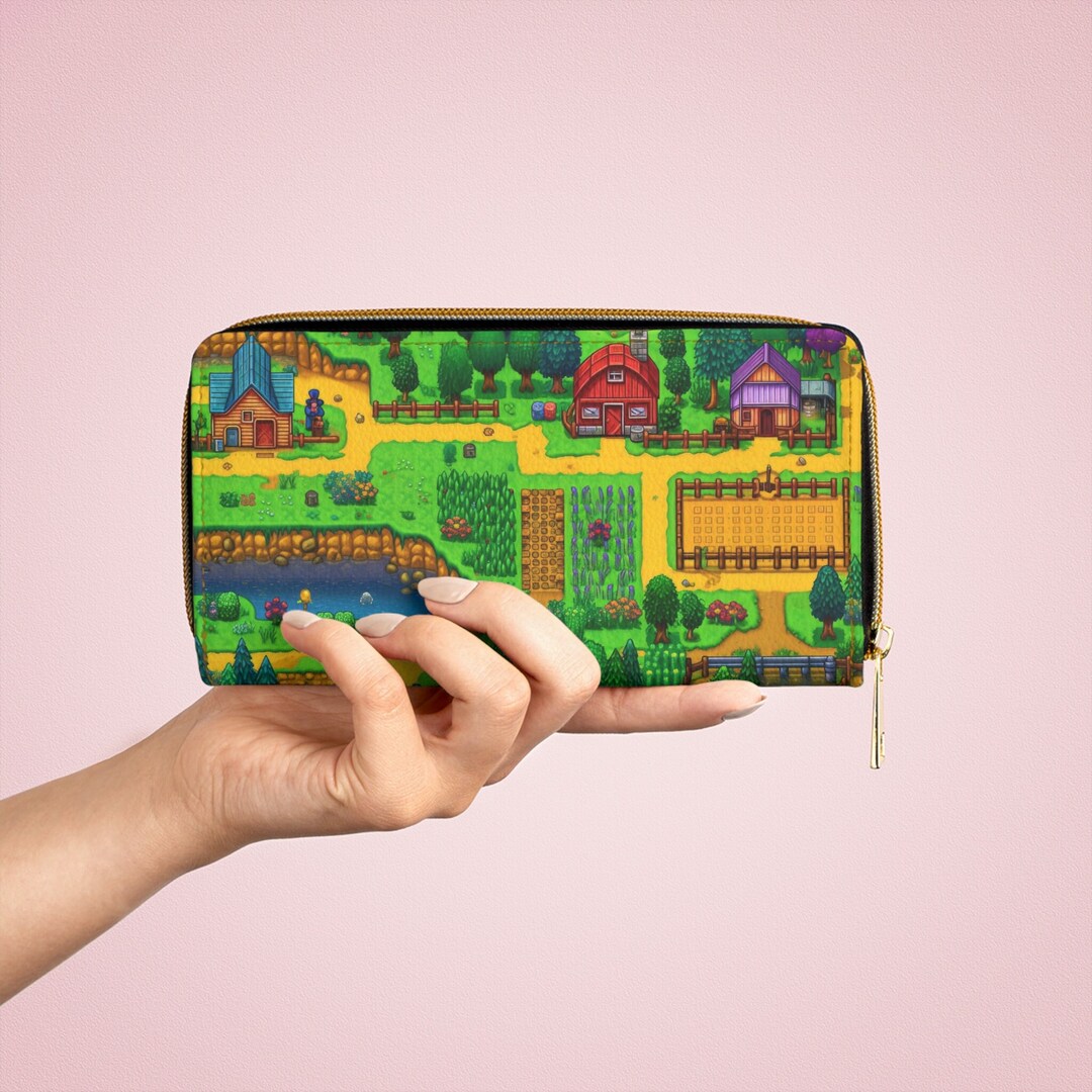 Stardew Valley Inspired Gamer Zipper Wallet. Great Xmas or Birthday