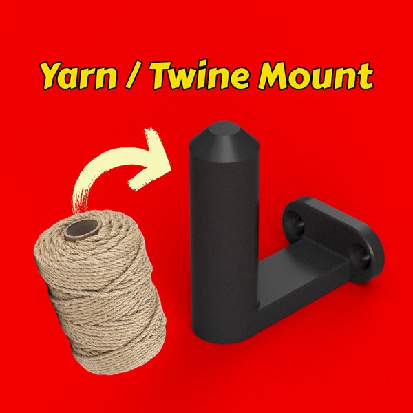 Yarn/Twine Wall Mount. 2 mount set. Easily organize and dispense your twine.