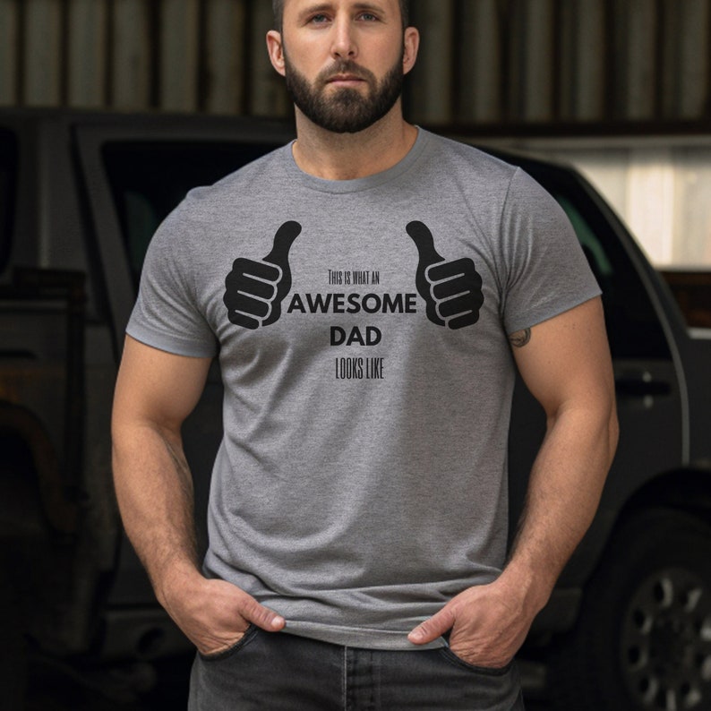 This is What an Awesome Dad Looks Like Shirt Father’s Day - Etsy