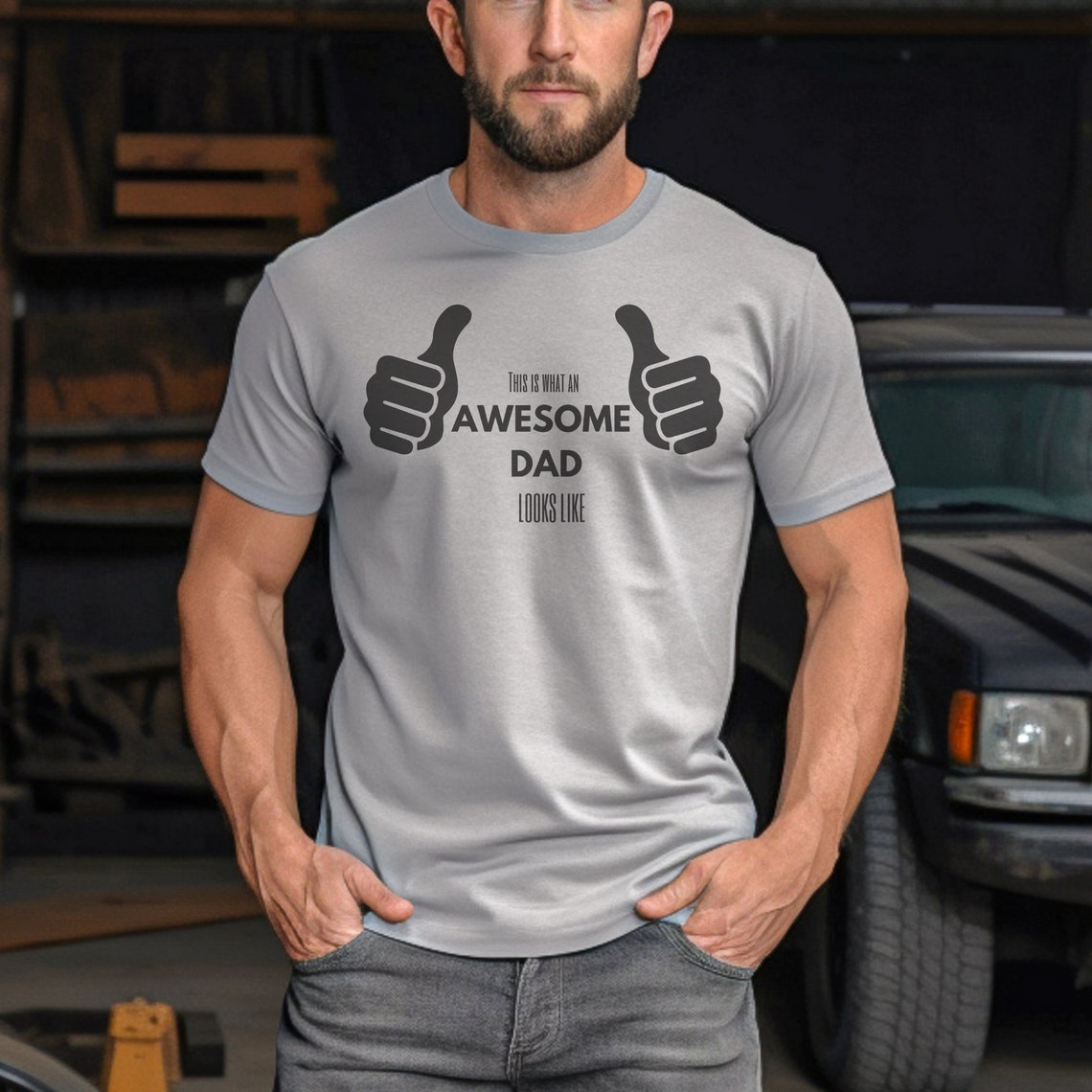 This is What an Awesome Dad Looks Like Shirt Father’s Day - Etsy
