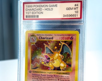 Charizard Graded Slab 1st Edition Shadowless Holo Single Pokemon Card Proxy