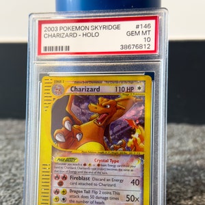Charizard Skyridge E-series Graded Slab Holo Single Pokemon Card Proxy