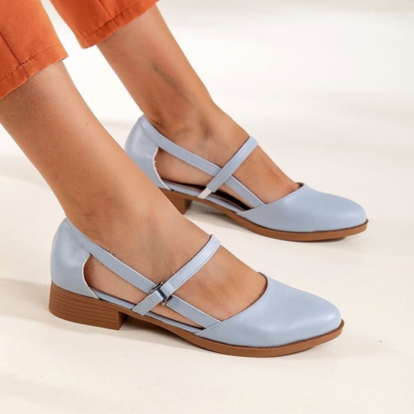 Women Casual Shoes, Low Block Heels Women Shoes, Vintage Style Barefoot Sandal, Daily Flat Shoes, Casual  Loafers, Casual Daily Shoes