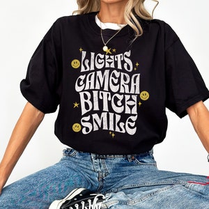 TTPD Era | Lights, Camera, B*tch, Smile | I Can Do It With A Broken Heart Lyrics Shirt