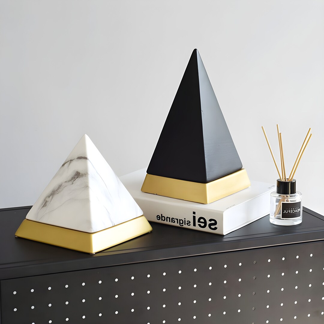 Egyptian Pyramid Statue Porcelain Marble Sculpture Egypt Etsy