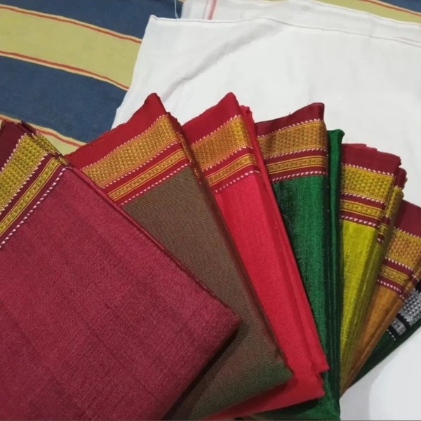 Handgemachte Saree Quasten, Kanchi Khan Baumwoll Saris, Festival tragen, Funktionskleidung.