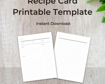 Sourdough Recipe Printable | Recipe Binder | Sourdough Journal | Blank Recipe Page | Recipe Card Template | Digital Download