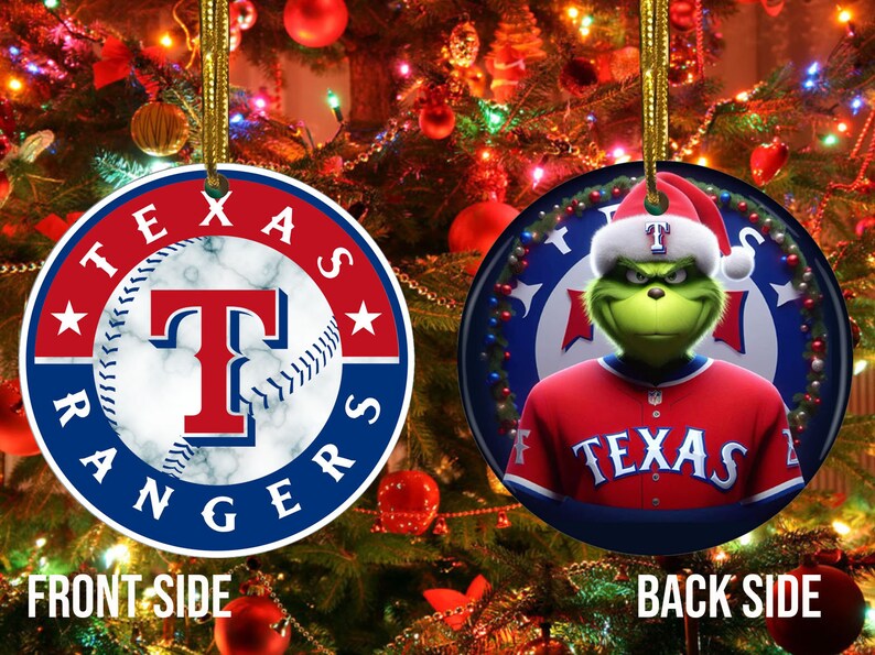 Texas Rangers Blue Ceramic Christmas Ornament 2023 World Etsy
