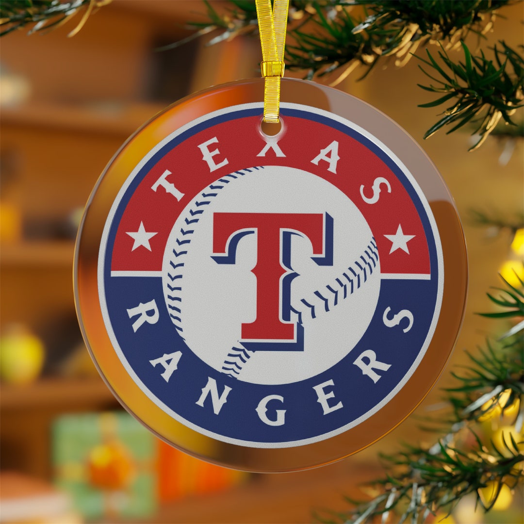 Texas Rangers Blue Glass Ornaments 2023 World Series Etsy