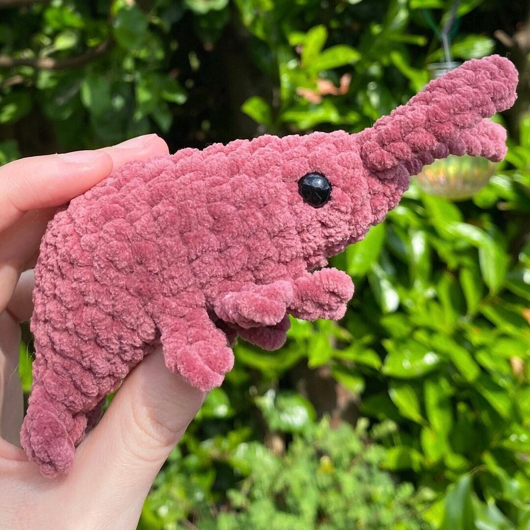 Crochet Shrimp Dark Pink Prawn Amigurumi Sea Creature Crustation ...