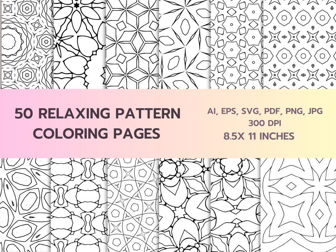 Relaxing Coloring Pages, Pattern Coloring for Adults