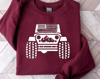 American offroad sweatshirt, Offroad forest shirt, USA Flag sweatshirt, US Offroad, 4WD offroad shirt, Amarican Flag, 4wd Flag Usa