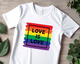 Love is Love Rainbow Pride Shirt, LGBT Tee