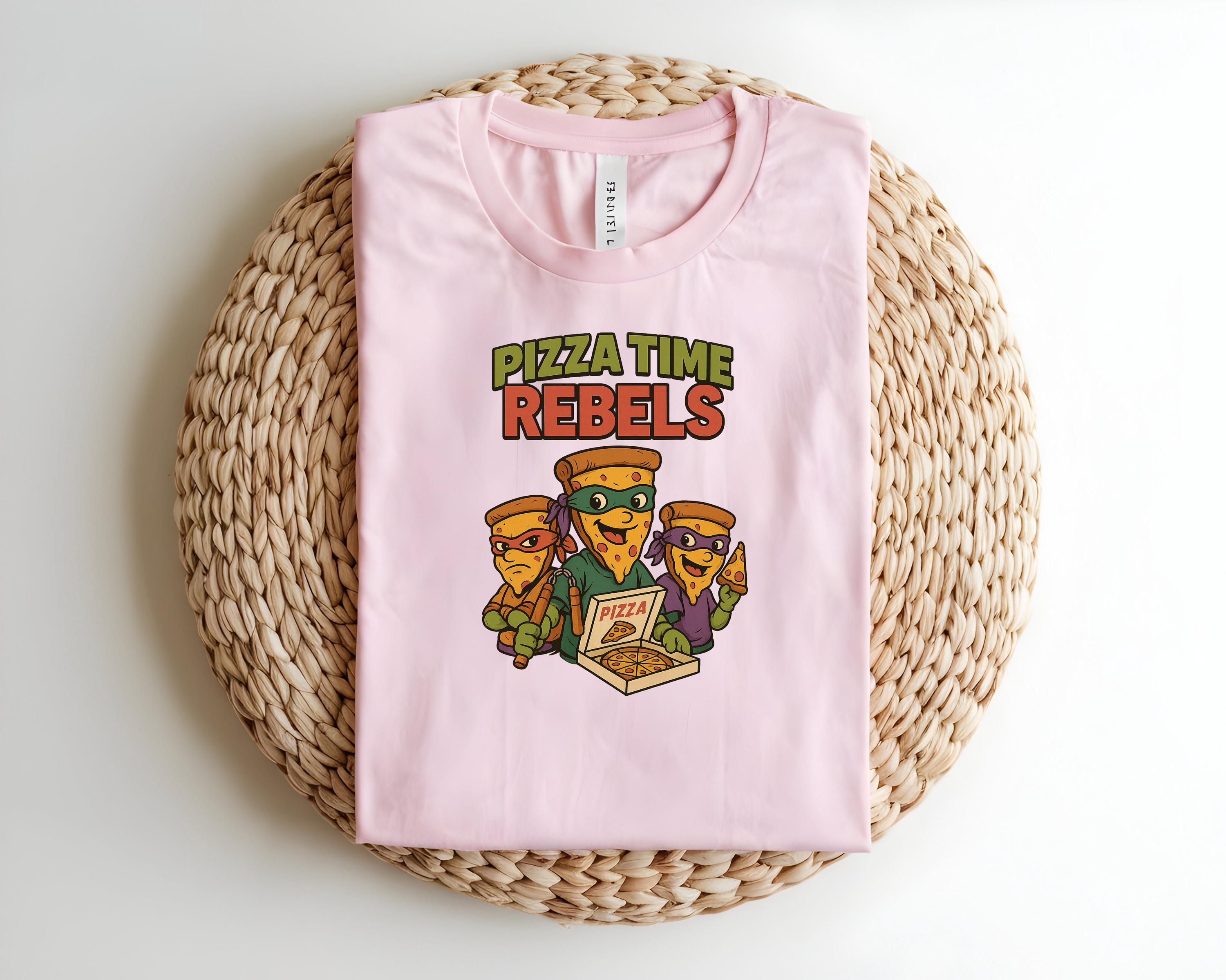 Retro Pizza Ninja T-shirt: 90s Cartoon Style, Foodie Gift - Etsy