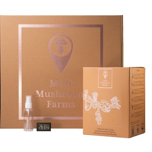 Mushroom Grow Tent Gift Set with a Grow kit - 1x Choose any Grow Kit, 1x Grow Tent, 1x Hygrometer and 1x Spray Bottle